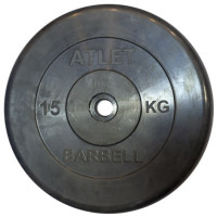 Диск обрезиненный MB Barbell Atlet MB-AtletB31-15