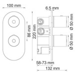 Смеситель для ванны и душа WasserKraft Berkel 4833 Thermo