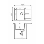 Кухонная мойка Polygran Gals-620 черный