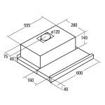 Встраиваемая вытяжка Cata TF 2003 600 GWH/A