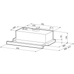 Встраиваемая вытяжка Krona Kamilla 600 Air 2W