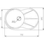 Кухонная мойка Zigmund & Shtain Kreis OV 770B черный базальт