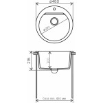 Кухонная мойка Polygran ATOL-460 (№16 Черная)