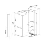 Встраиваемый холодильник Smeg C8173N1F