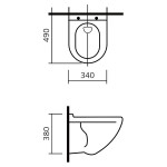 Унитаз подвесной Sanita Luxe Attica ATCSLWH0104 белый