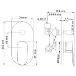 Смеситель для ванны и душа WasserKraft Donau 5361 хром