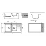 Кухонная мойка GranFest Practik GF-P-980KL черный