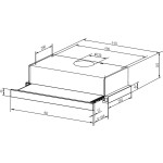 Встраиваемая вытяжка Weissgauff Tel 05 1M BL