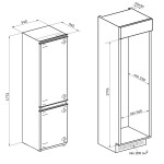 Встраиваемый холодильник Hiberg RFCB-300 LFW