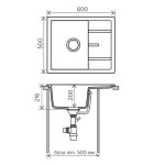 Кухонная мойка Tolero R-107-911 черный